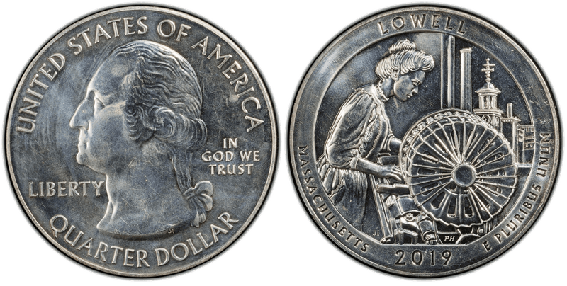 2019 (P) Lowell National Park 5 oz Silver Quarter