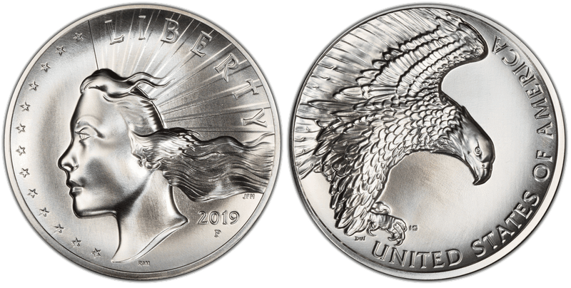 2019 (P) American Liberty Medal - 2.5 Oz High Relief Matte Finish