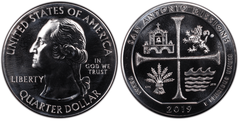 2019 (P) San Antonio Missions National Park 5 oz Silver Quarter