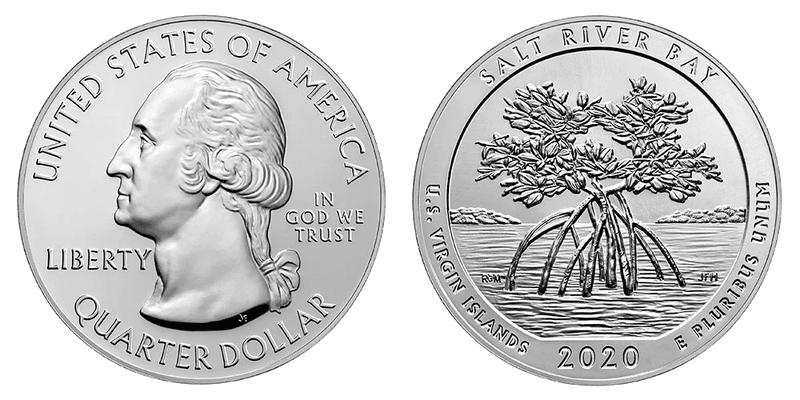 2020 (P) Salt River Bay National Park 5 oz Silver Quarter