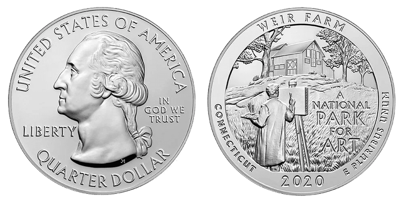 2020 (P) Weir Farm National Park 5 oz Silver Quarter