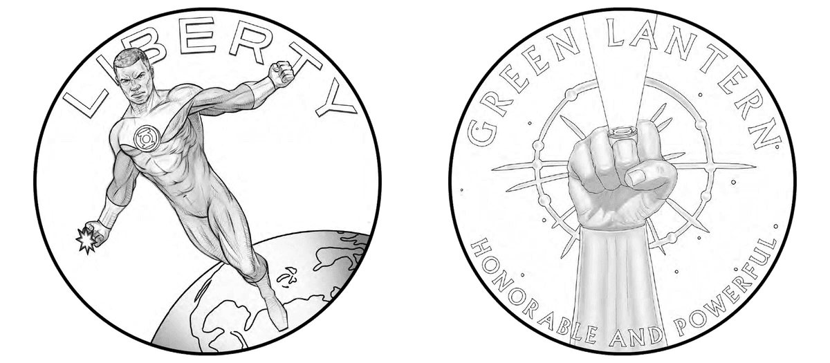 2026 Comic Art Green Lantern One Ounce Silver Medal