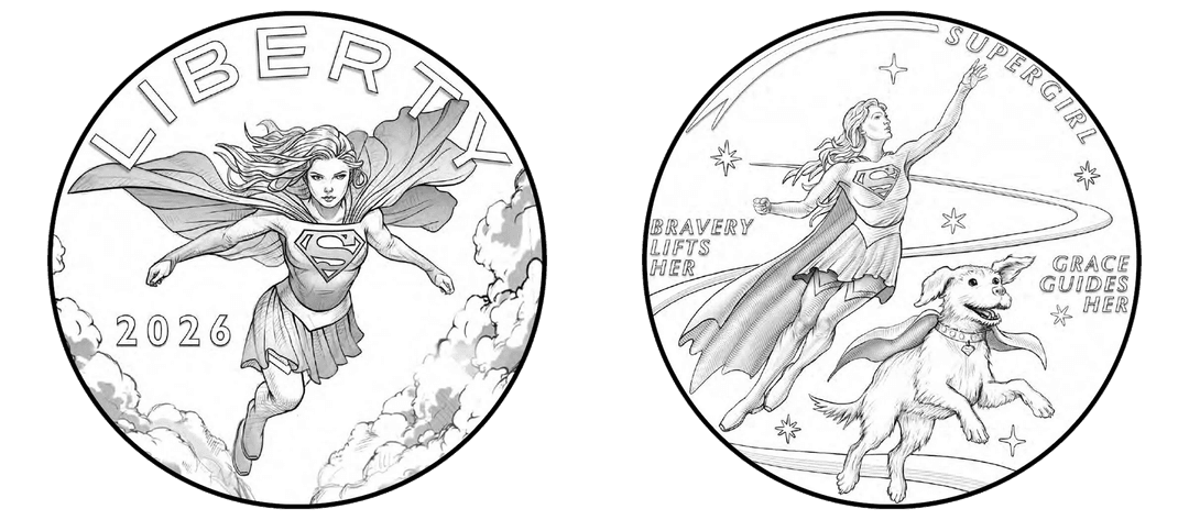 2026 Comic Art Supergirl 2.5 Ounce Silver Medal