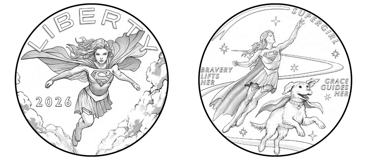 2026 Comic Art Supergirl 2.5 Ounce Silver Medal