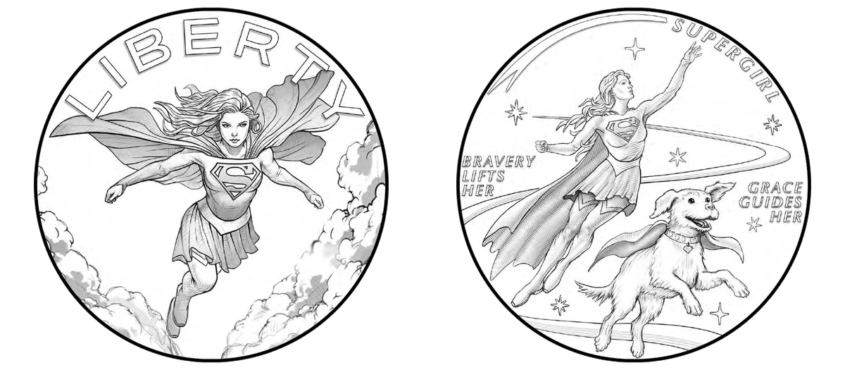 2026 Comic Art Supergirl One Ounce Silver Medal