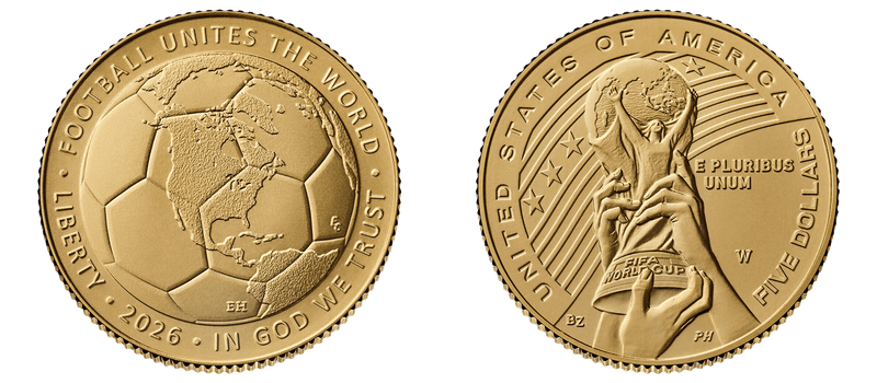 2026 FIFA World Cup Commemorative Five Dollar Gold