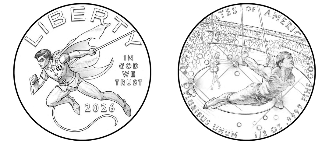 2026 (W) Proof Comic Art Robin Half Ounce Gold $50 Coin