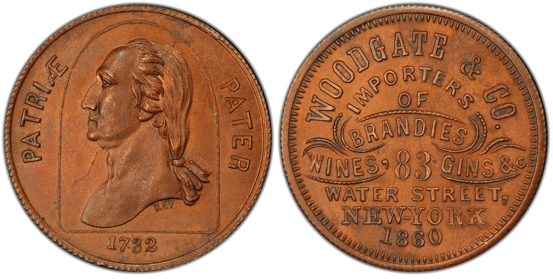 (1860) Copper Token GW-234, Woodgate & Co.
