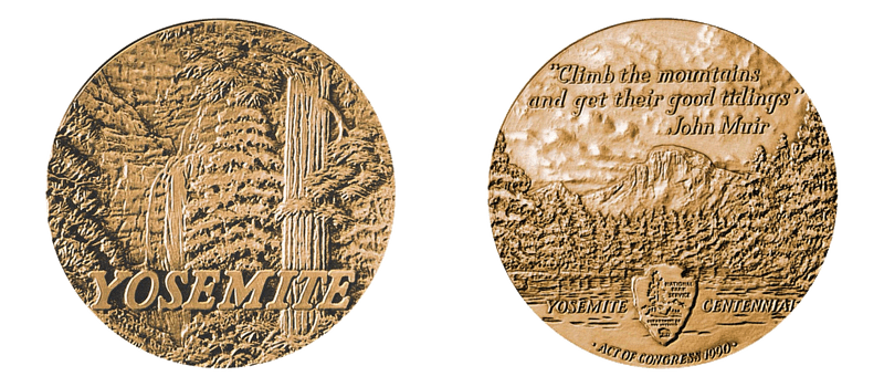 (1990) Yosemite National Park Centennial Medal - Bronze 76mm