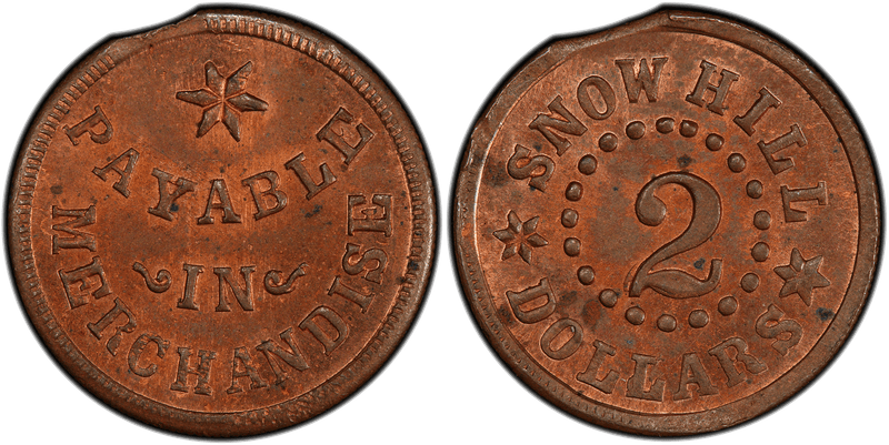 No Date Token F-100B-6a Copper RE Snow Hill WV