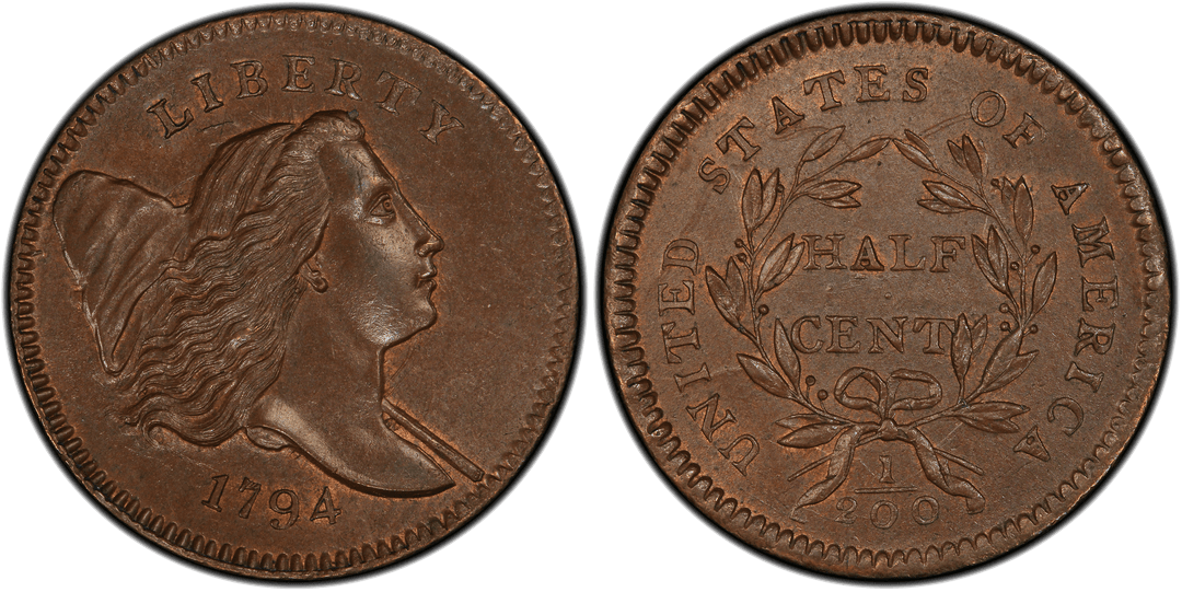 1794 Liberty Cap Right Half Cent Die Clash