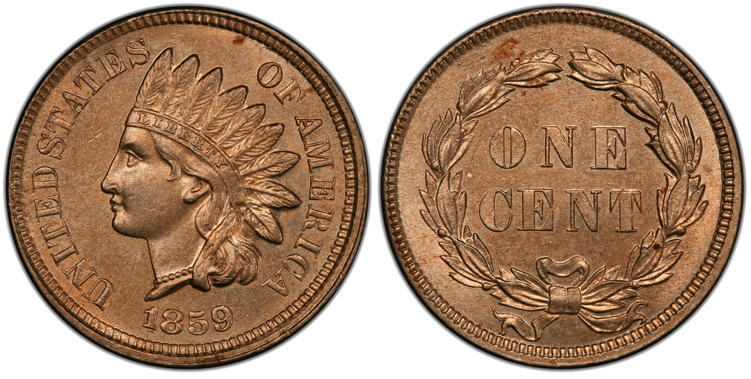 1859 Indian Head Cent Repunched Date FS-303 Snow-3