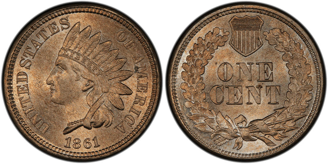 1861 Indian Head Cent Repunched Date FS-301 Snow-1