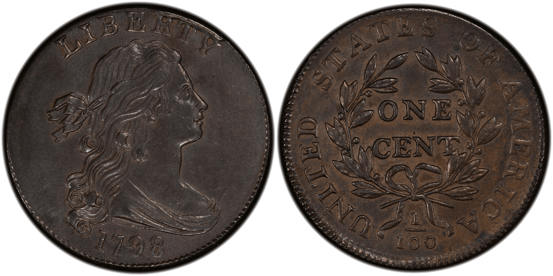 1798 Draped Bust Large Cent S-173 Obverse Cud