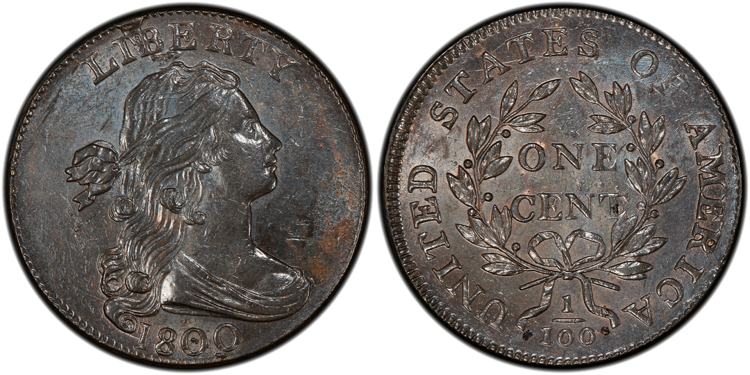 1800 Draped Bust Large Cent S-197 Obverse Cud
