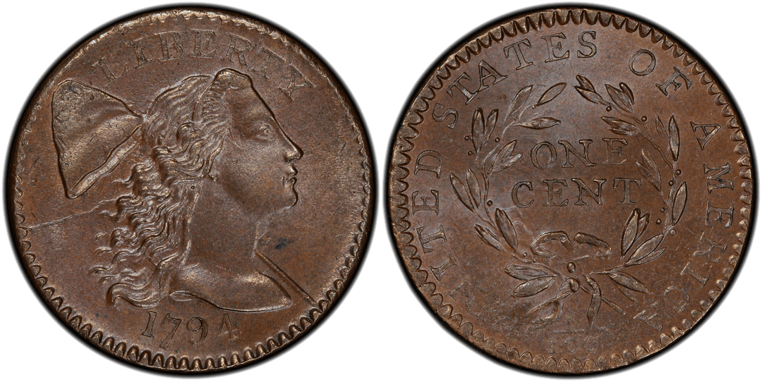 1794 Liberty Cap Large Cent (Head of 1794) Obverse Unusual Die Crack