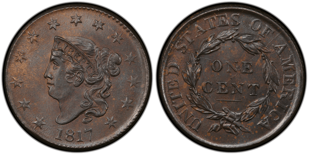 1817 Matron Head Large Cent N-2 Reverse Split Die