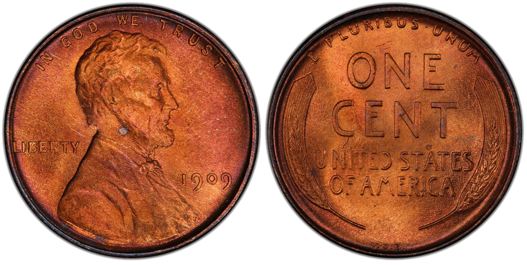 1909 VDB Lincoln Wheat Cent Doubled Die Obverse FS-1102