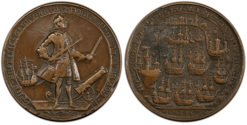 1739 Bronze Medal Admiral Vernon, A-C PBvi 16-V