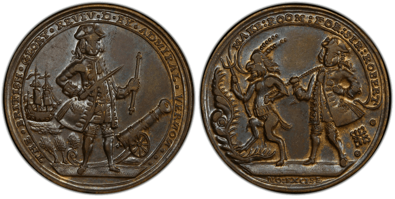1741 Bronze Medal Admiral Vernon, A-C NLv 6-E