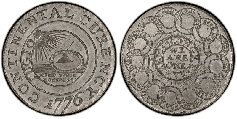 Proposed National Issues (1776-1787) series coin