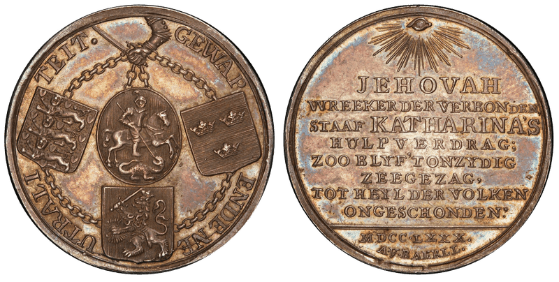 1780 Silver Medal Betts-572, Armed Neutrality