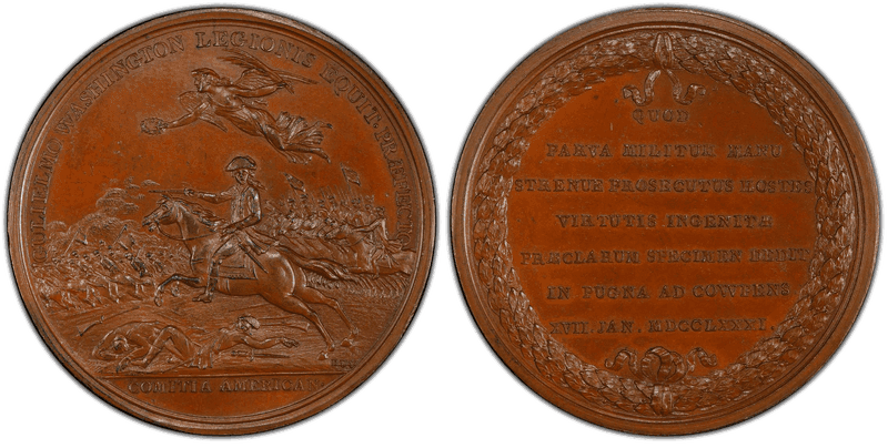 1781 Bronze Medal Betts-594, William Washington Original Dies