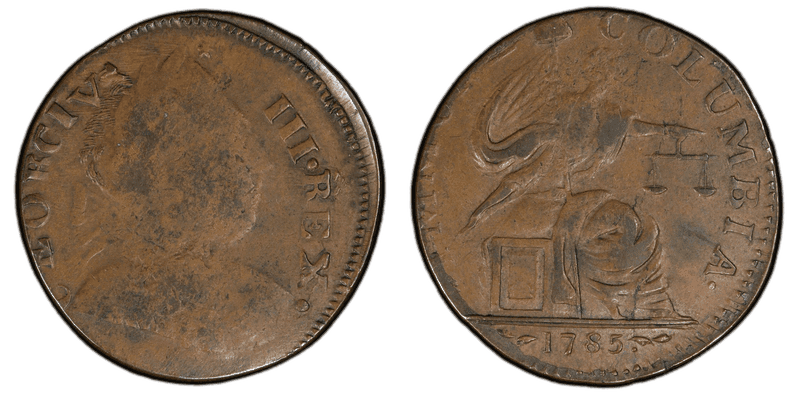 1785 Immune Columbia George III Copper Pattern