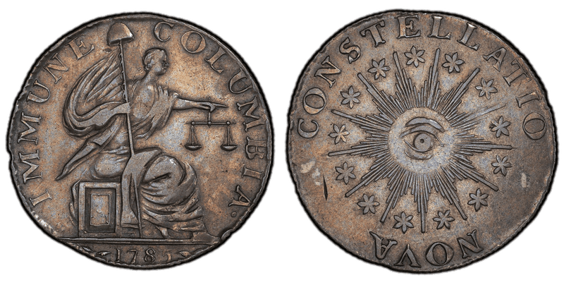 1785 Pattern Immune Columbia Silver - Reeded Edge