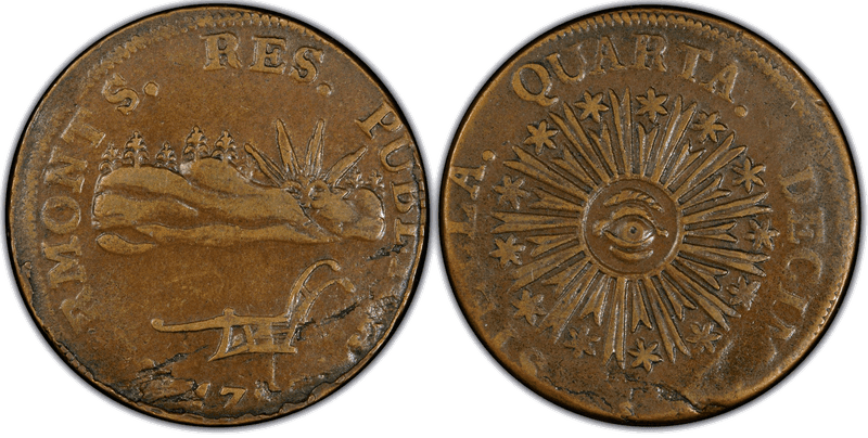 1785 VT 1/2P Vermonts Half Penny