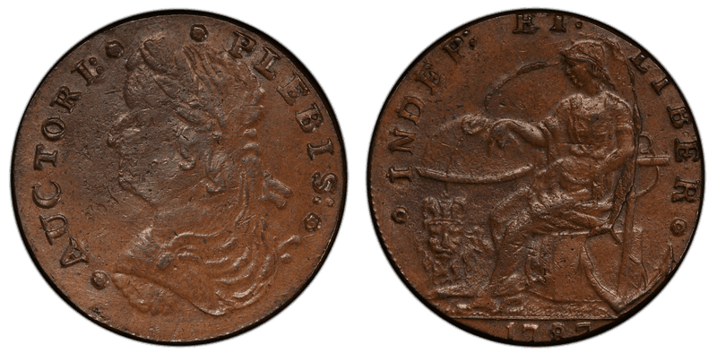 1787 Token 1/2P Auctori Plebis Half Penny