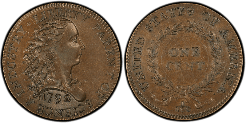 1792 Cent Pattern - J-4, Birch Cent, Lettered Edge