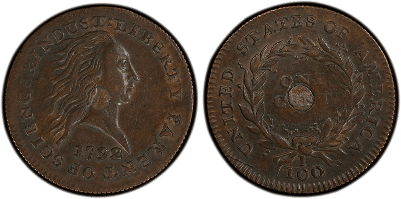 1792 Cent Pattern - J-1, Silver Center Cent