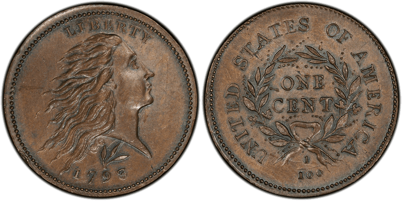 1793 Wreath Cent - Lettered Edge
