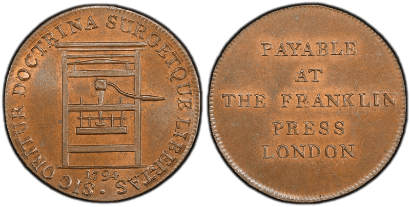 Franklin Press Tokens