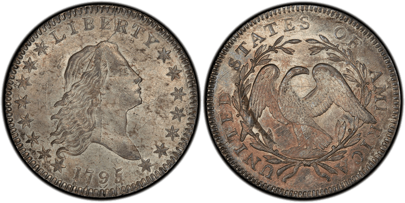 1795 Flowing Hair Half Dollar - Recut Date, 2 Leaves