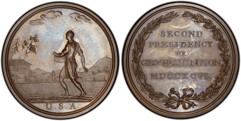 1796 Medal Indian Peace Medal Baker-171A The Farmer