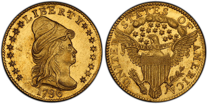 1796 Capped Bust to Right Quarter Eagle - Stars