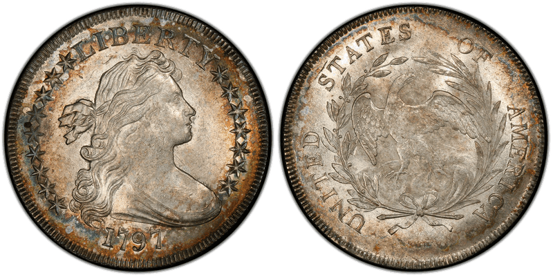 1797 Draped Bust Dollar - 9x7 Stars, Small Letters