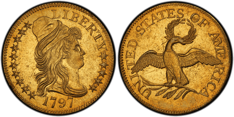 1797 Capped Bust to Right Half Eagle - Small Eagle, 15 Stars