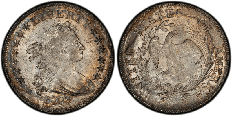 1798 Draped Bust Dollar - Small Eagle, 13 Stars