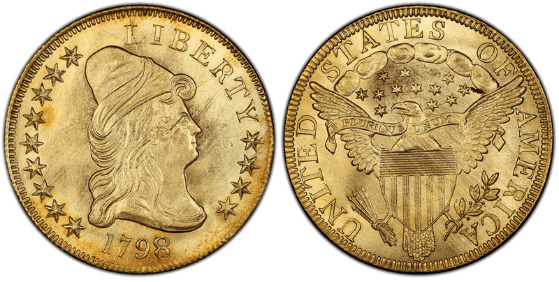 1798 Capped Bust to Right Eagle - 1798/7, 9X4 Stars