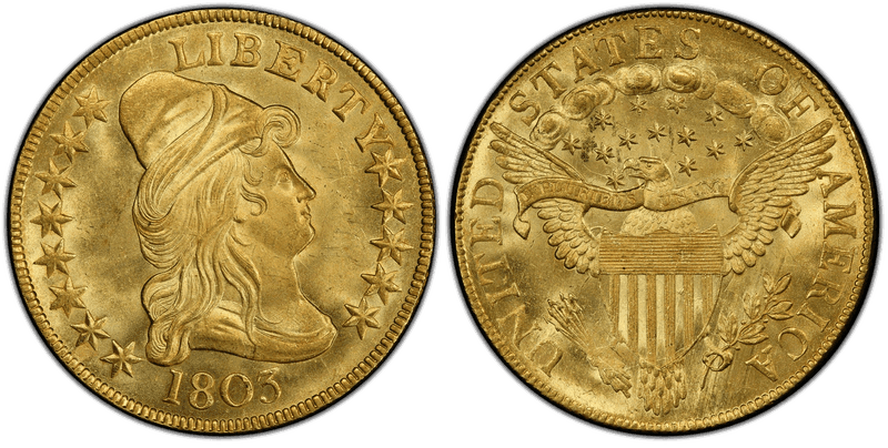 1803 Capped Bust to Right Eagle - Small Reverse Stars
