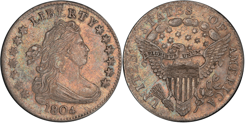 1804 Draped Bust Dime - 14 Star Reverse