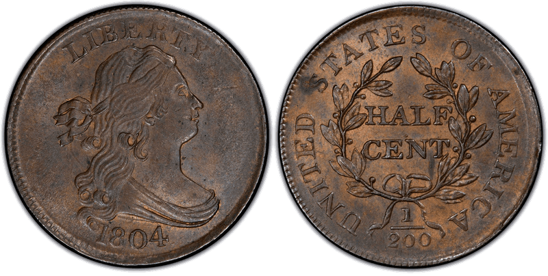 1804 Draped Bust Half Cent