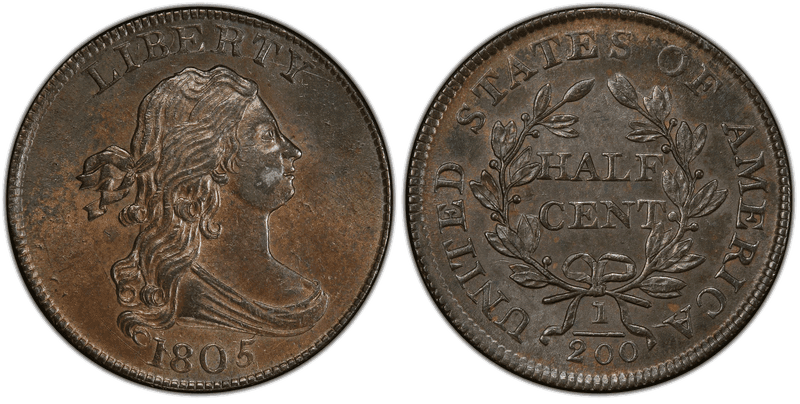 1805 Draped Bust Half Cent