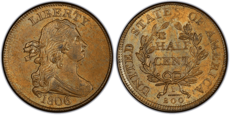 1806 Draped Bust Half Cent