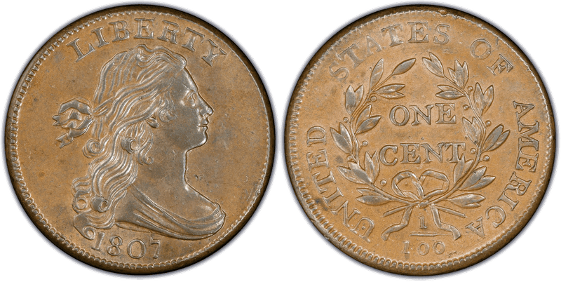 1807 Draped Bust Cent - Small Fraction