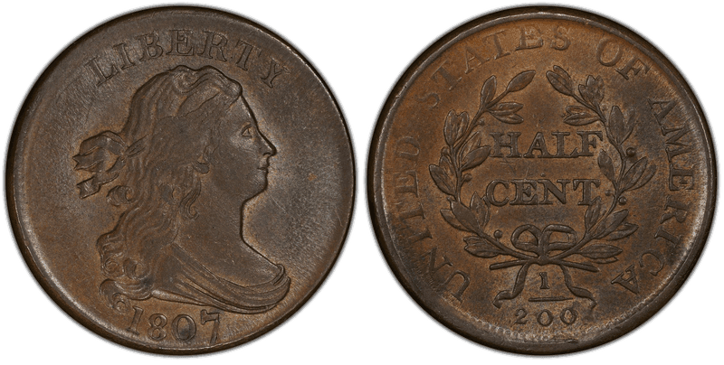 1807 Draped Bust Half Cent