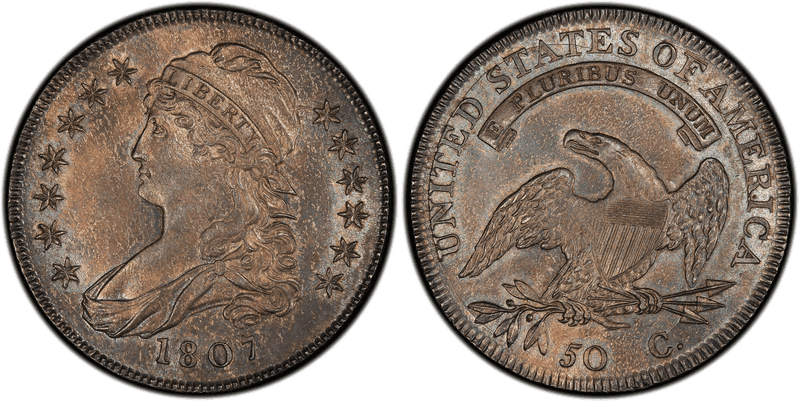 1807 Capped Bust, Small Stars Half Dollar